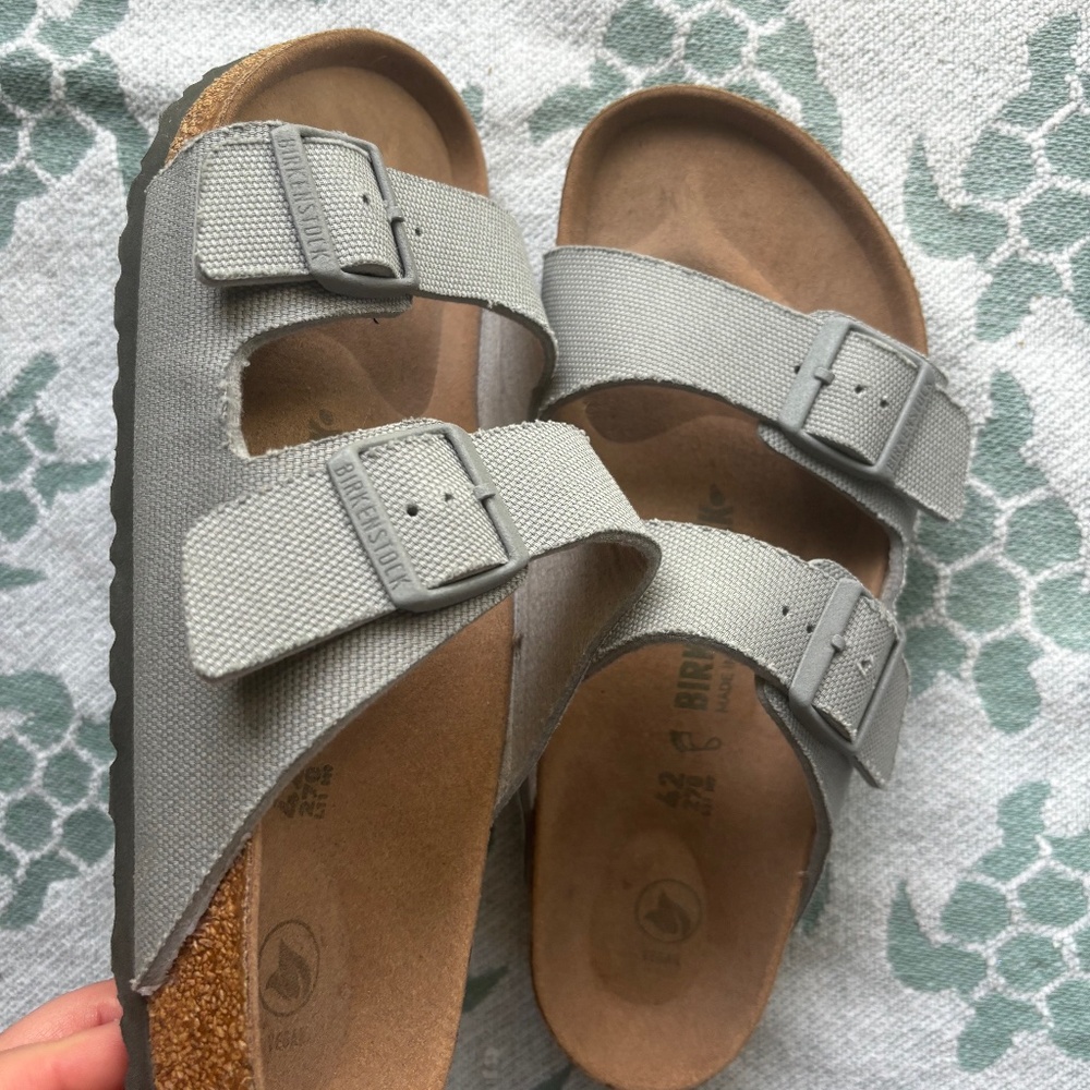 Birkenstock Arizona Vegan 42 Canvas Sandals Regular Width